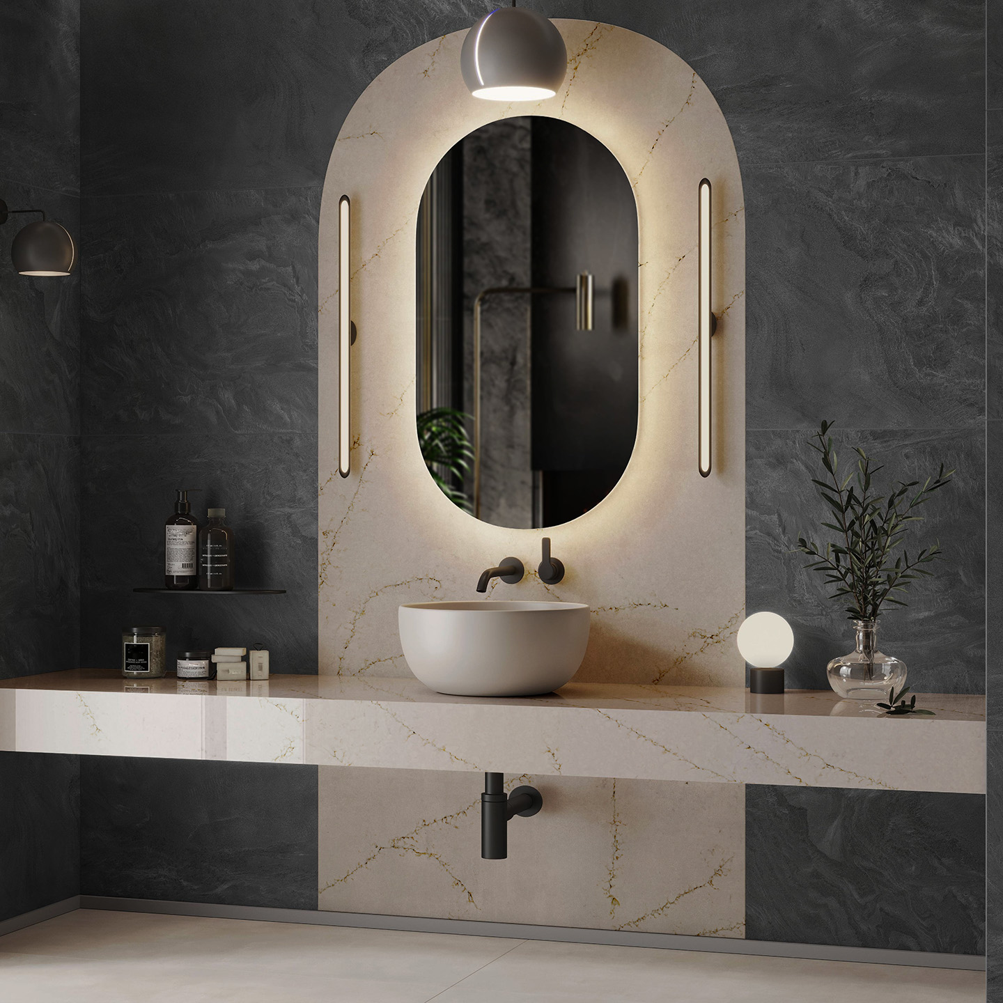 Calacatta Ivy Green uygulama görseli